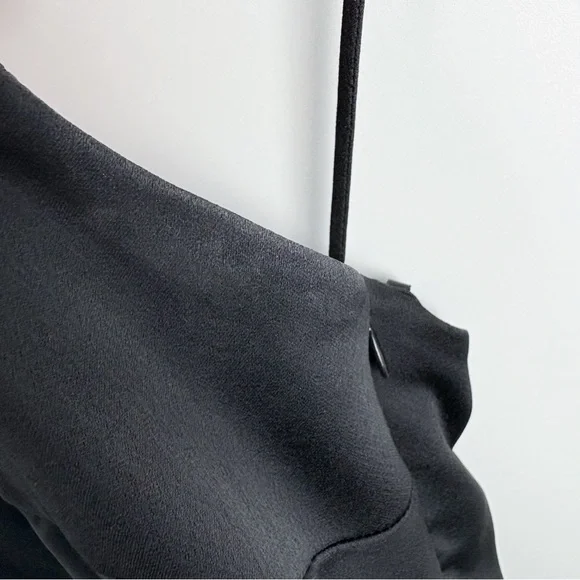 Anthropologie BHLDN Leti Satin Midi Dress Black Formal Evening Cocktail Size 4 - Picture 4 of 8